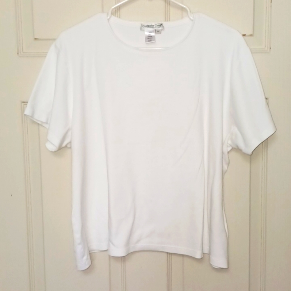 Coldwater  Creek White Short Sleeves 2X